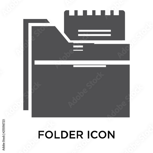 Folder icon vector sign and symbol isolated on white background, Folder logo concept