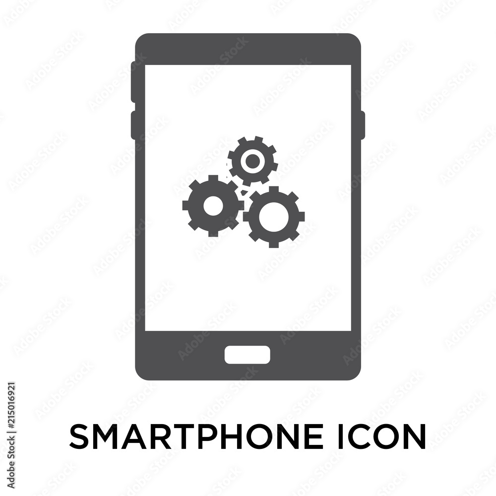 Smartphone icon vector sign and symbol isolated on white background, Smartphone logo concept Smartphone icon vector sign and symbol isolated on white background, Smartphone logo concept