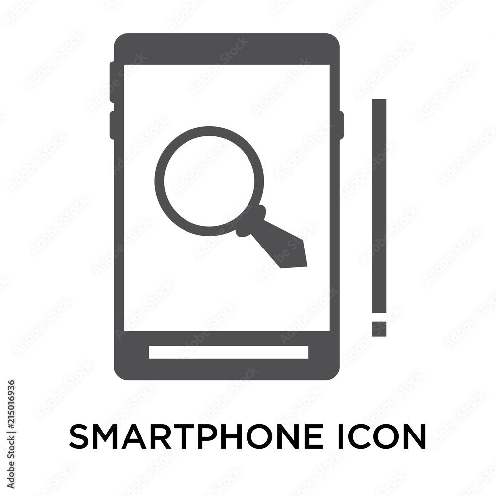 Smartphone icon vector sign and symbol isolated on white background, Smartphone logo concept Smartphone icon vector sign and symbol isolated on white background, Smartphone logo concept