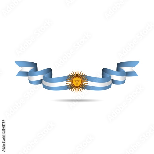 Argentina Ribbon Flag Vector Template Design Illustration