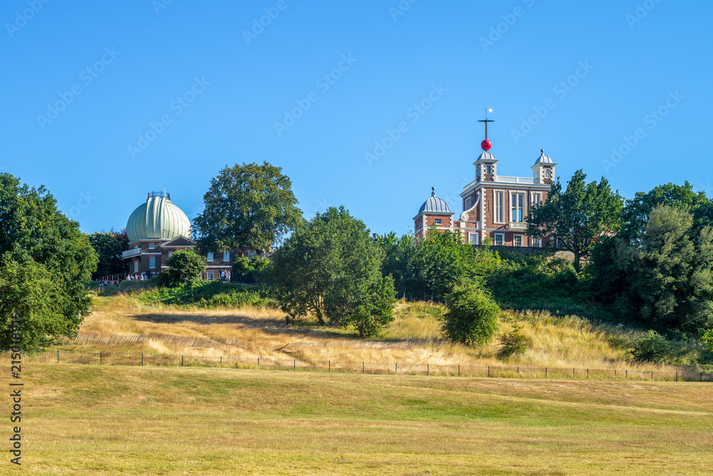 Greenwich park and Flamsteed House in london, uk