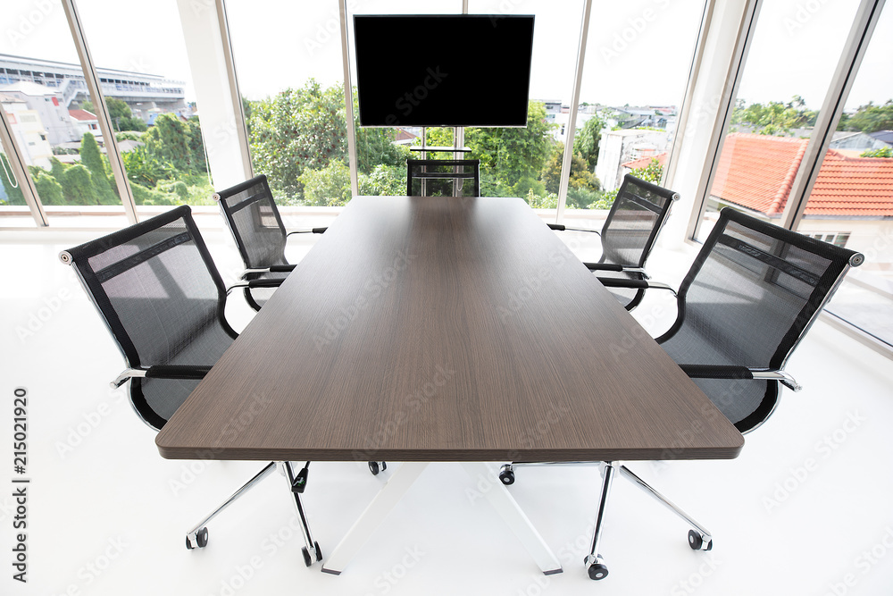 Fototapeta premium Group of chaira around table in meeting room
