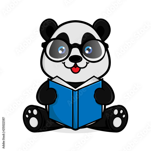 Fototapeta Naklejka Na Ścianę i Meble -  Panda reads book
