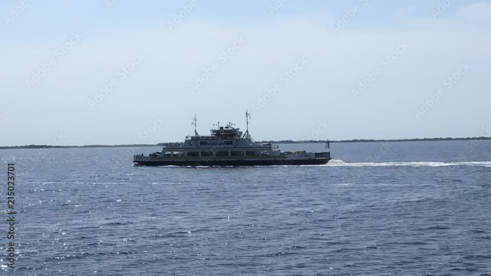 Car ferry loaded with vehicles Car ferry loaded with vehicles