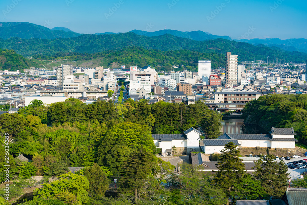 Obraz premium 彦根城からみた彦根市街地