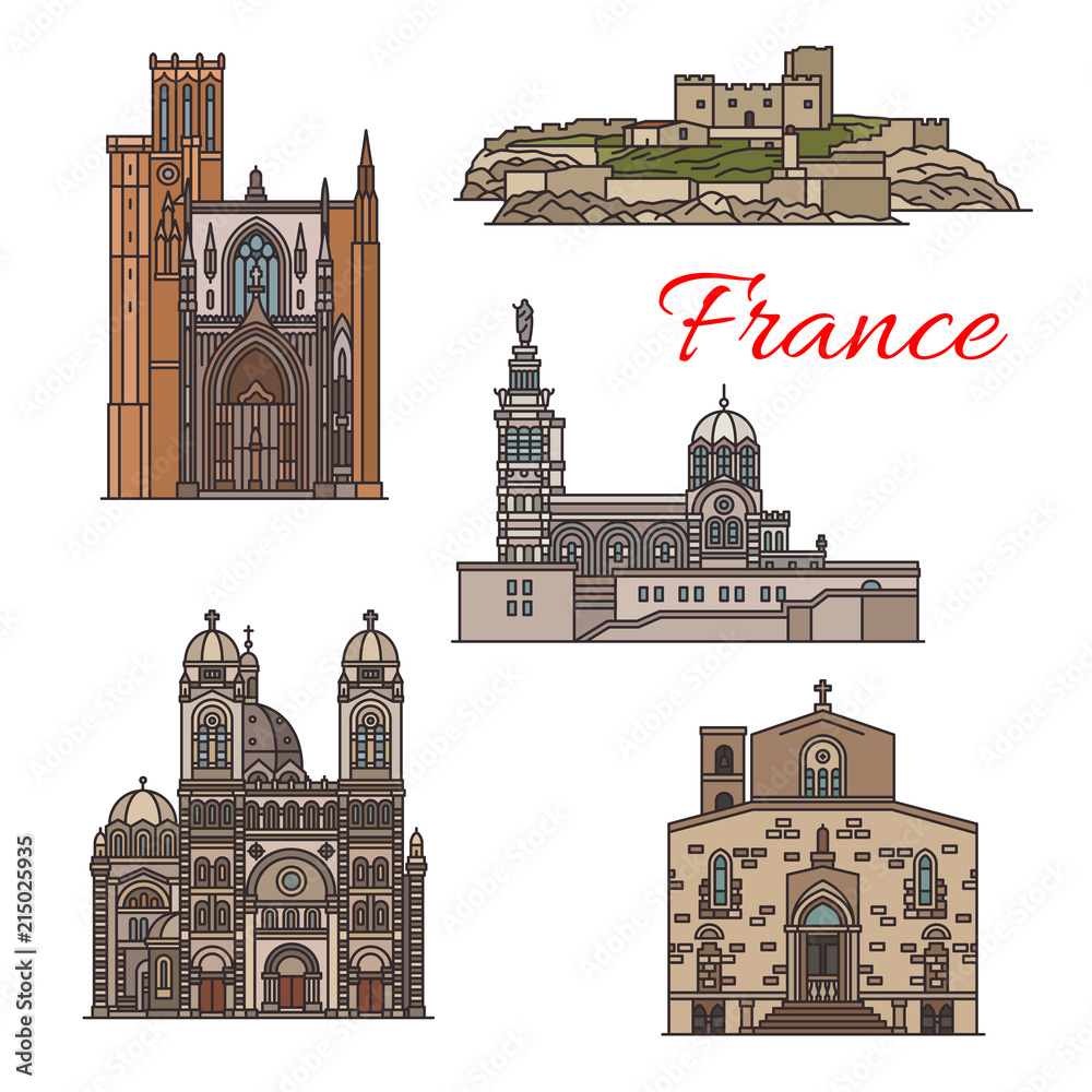 Φωτογραφία Travel landmarks and tourist sights of France icon