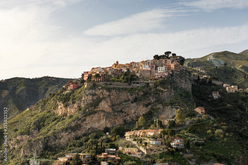 Castelmola, scenic village above Taormina, Sicily, Italy