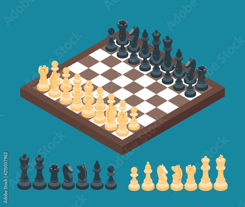 chessboard with chess figures