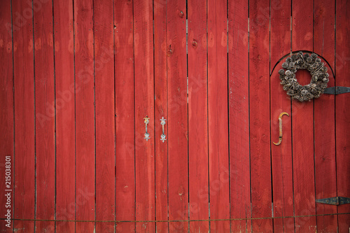 wood, barn, door, texture, wooden, wall, red, plank, pattern, vintage, wreath, old, board, surface, antique, timber, natural, floor, abstract, material, entrance, textured, hardwood, panel
