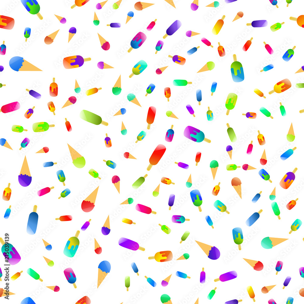 Seamless ice cream pattern colorful background Seamless ice cream pattern colorful background