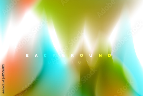 Holographic paint explosion design, fluid colors flow, colorful storm. Liquid mixing colours motion concept, trendy abstract background layout template for business presentation, app wallpaper banner