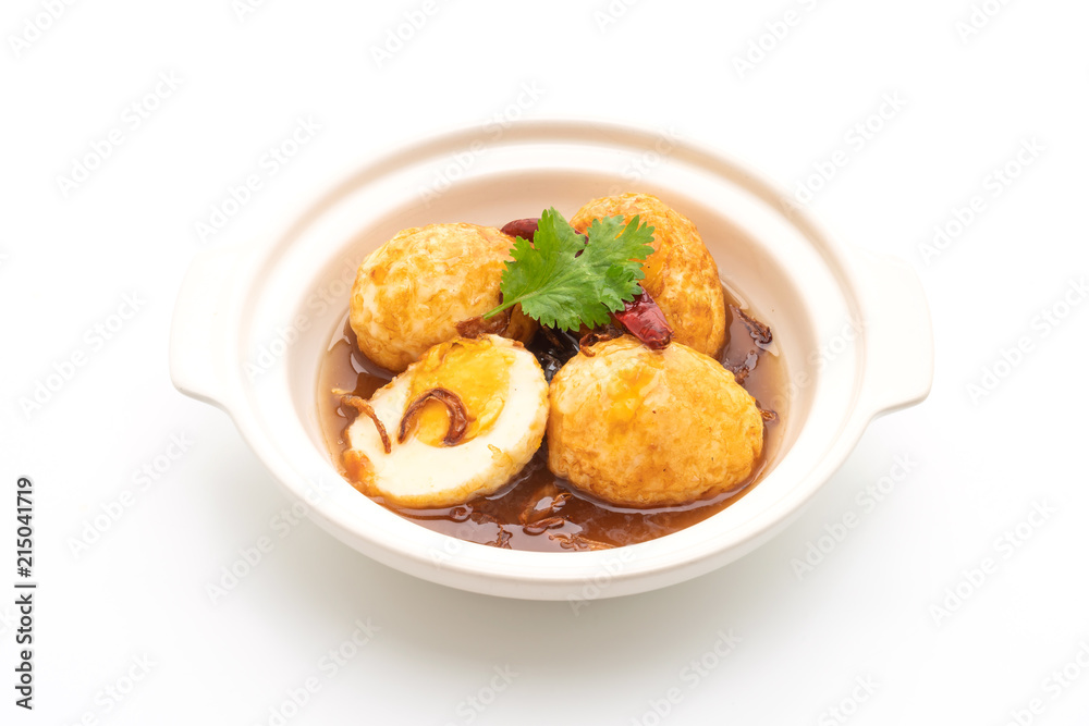 Fried Boiled Egg with Tamarind Sauce Fried Boiled Egg with Tamarind Sauce