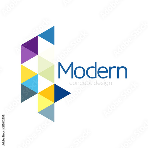 Free Download Triangle shape design abstract business logo icon design. Company logotype branding emblem idea - GFXLoad