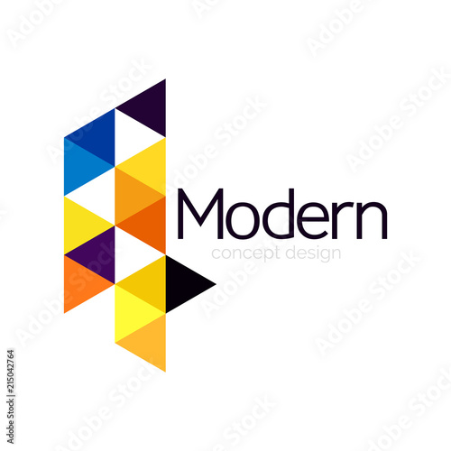 Free Download Triangle shape design abstract business logo icon design. Company logotype branding emblem idea - GFXLoad