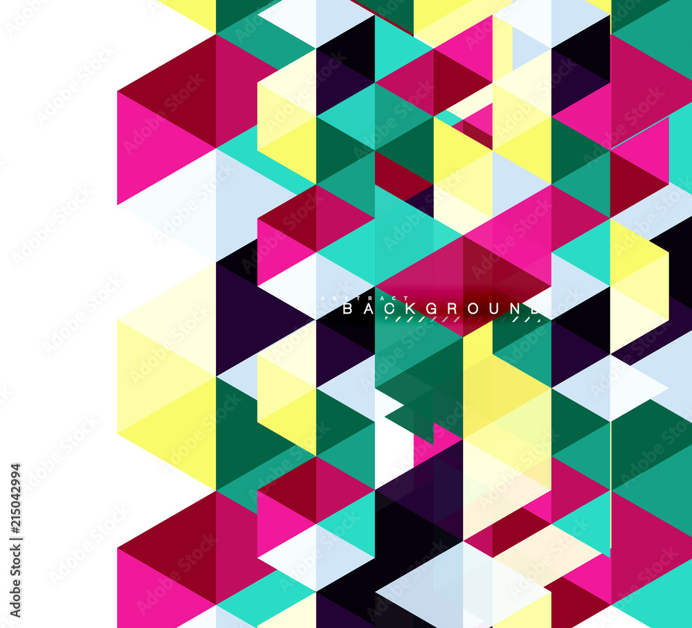 Multicolored triangles abstract background, mosaic tiles concept Multicolored triangles abstract background, mosaic tiles concept