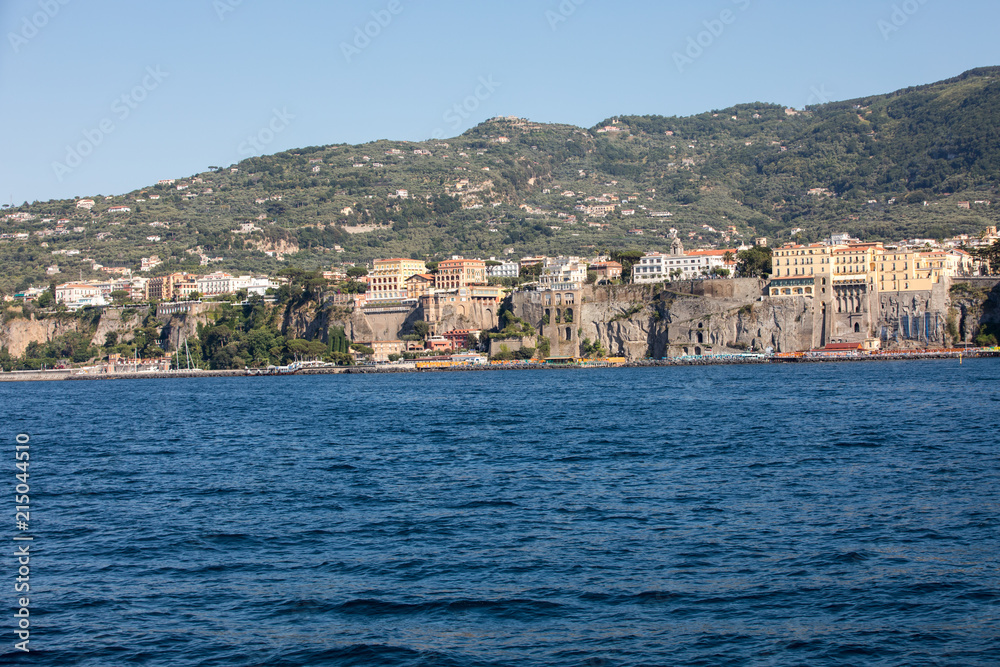 Town of Sorrento as seen from the water, Campania, Italy