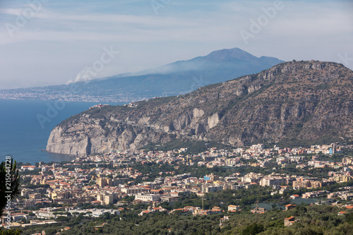 Sorrento. Italy. Aerial view of Sorrento and the Bay of Naples.