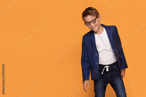 Fotografija Smiling young elegant boy in eyeglasses.