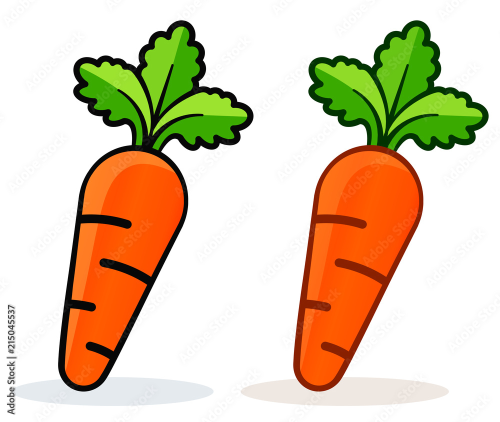 Vector illustration of carrot icon - obrazy, fototapety, plakaty 