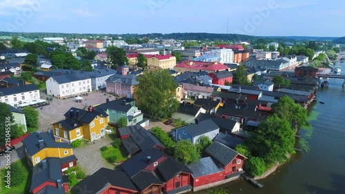 Flying over the Porvoo on a July evening. Finland photo