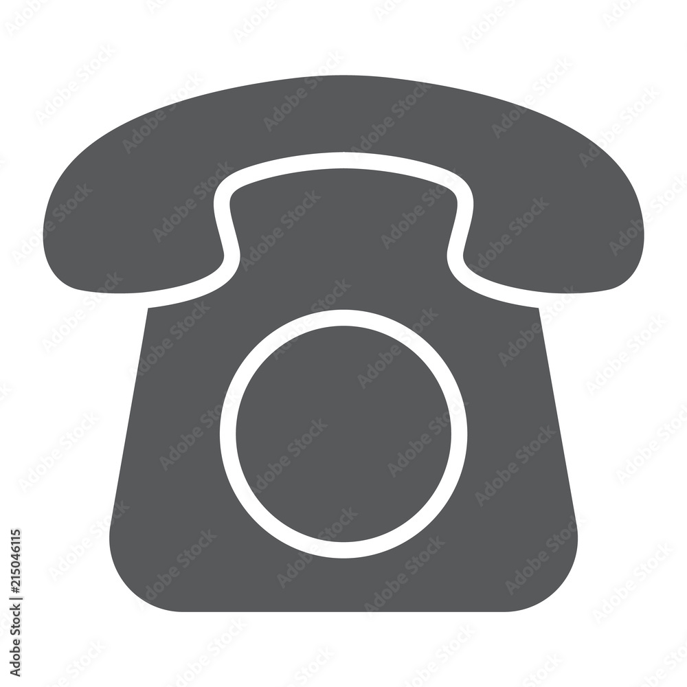 Old phone glyph icon, contact us and telephone, retro sign, vector graphics, a solid pattern on a white background, eps 10. Old phone glyph icon, contact us and telephone, retro sign, vector graphics, a solid pattern on a white background, eps 10.