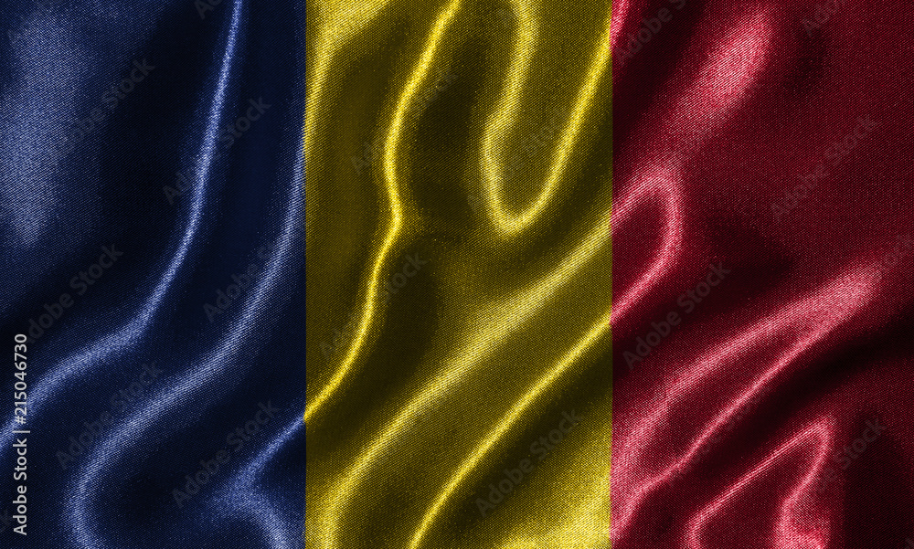 Wallpaper by Romania flag and waving flag by fabric.