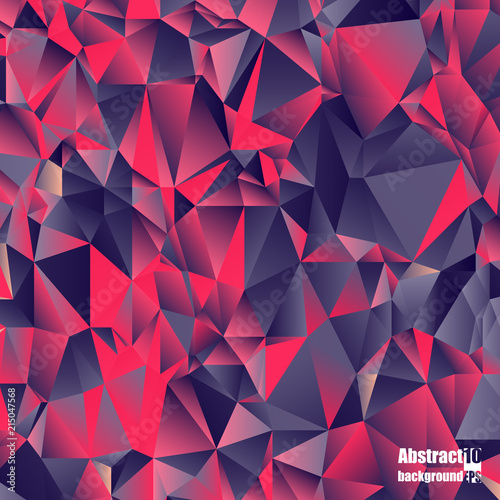 Graphic illustration. Abstract multicolored polygonal mosaic background. Modern geometric triangular pattern.