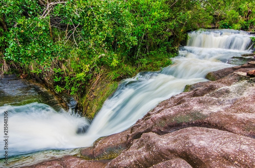 Landscape photo Sang chan waterfall  Moonlight waterfall  one of the iconic natural landmark of tourist in Ubon Ratchathani province of eastern Thailand.