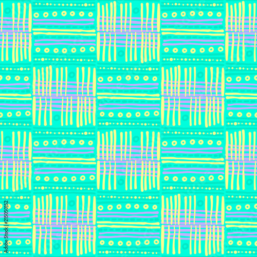 Abstract Ikat and boho style handcraft fabric pattern. Traditional Ethnic design for clothing and textile background, carpet or wallpaper