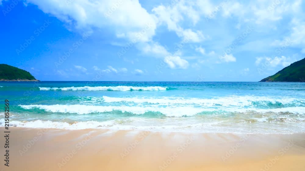 View Of Beach Seascapes.  Nai Harn Beach At Phuket, Thailand On 23 June 2018
