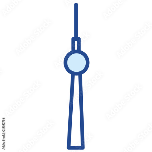Berlin Fernsehturm Vector Icon Illustration