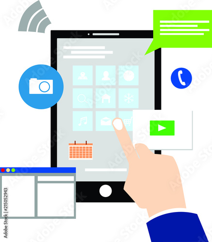 スマホ アプリ Sns アイコンイラスト Stock Vector Adobe Stock