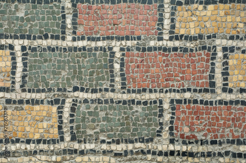 Ancient, old mosaic. decorative art. Abstract texture and background for design