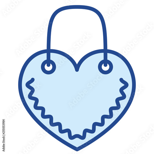 Lebkuchenherz Vector icon Illustration