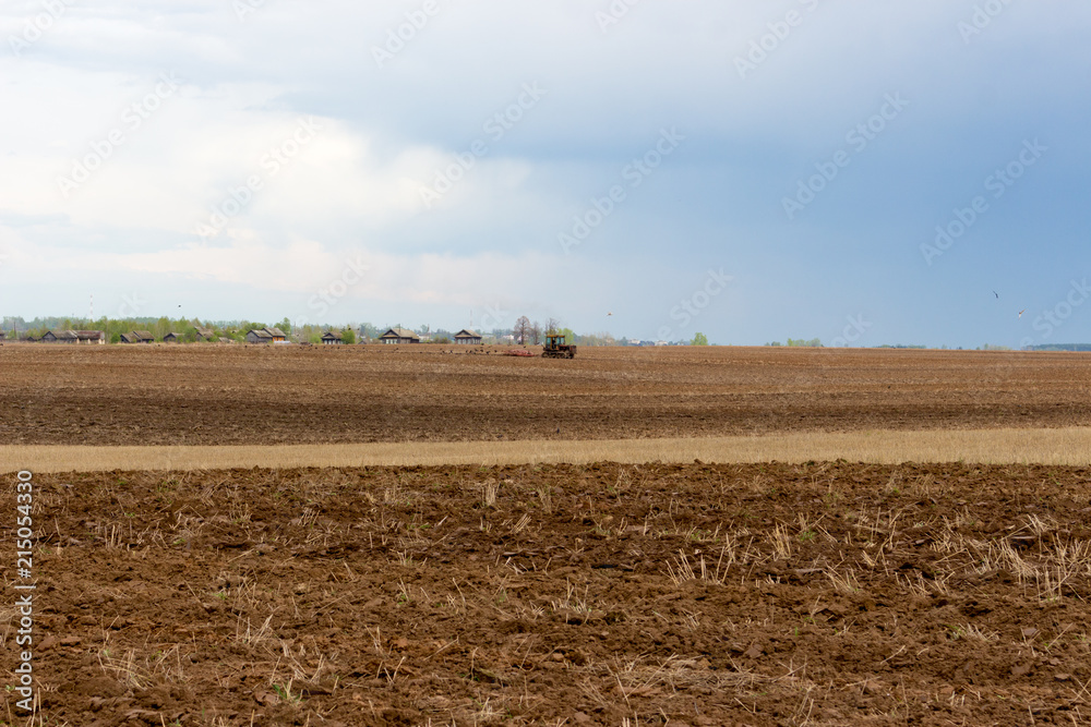 spring plowed field