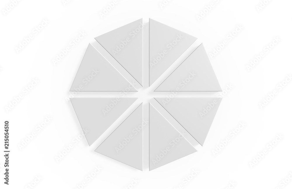 Pizza Slice Box Packaging Mock up On Isolated White Background, 3D Illustration Pizza Slice Box Packaging Mock up On Isolated White Background, 3D Illustration
