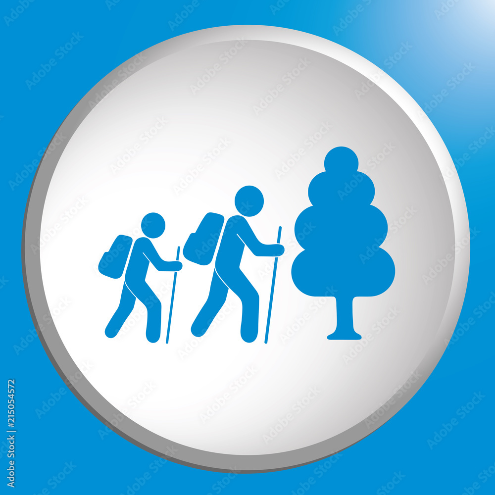 Hiking icon illustration Hiking icon illustration
