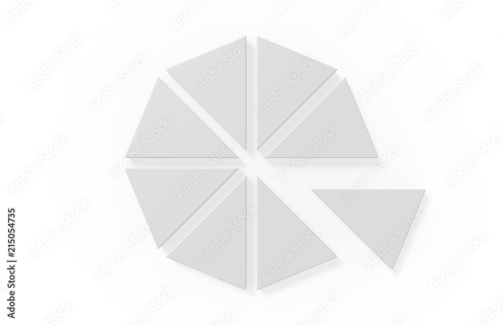 Pizza Slice Box Packaging Mock up On Isolated White Background, 3D Illustration Pizza Slice Box Packaging Mock up On Isolated White Background, 3D Illustration