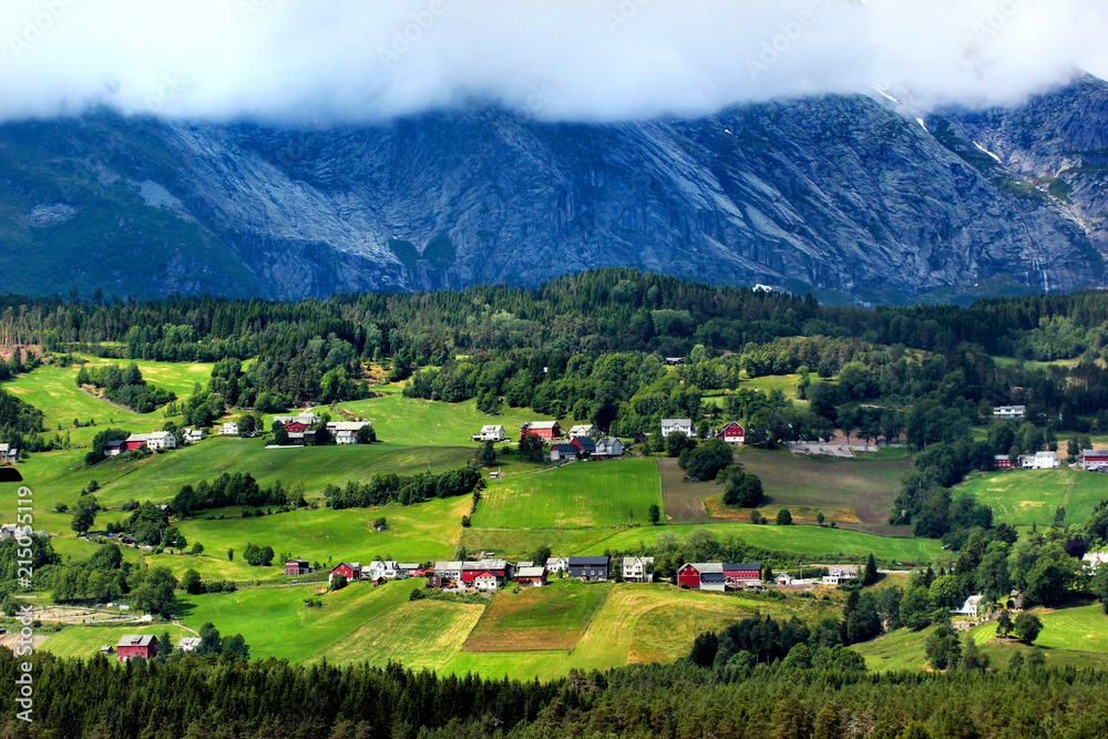 Rural landscape near Voss, Hordaland county, Norway