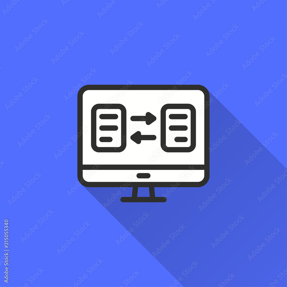 E-learning education vector icon. E-learning education vector icon.