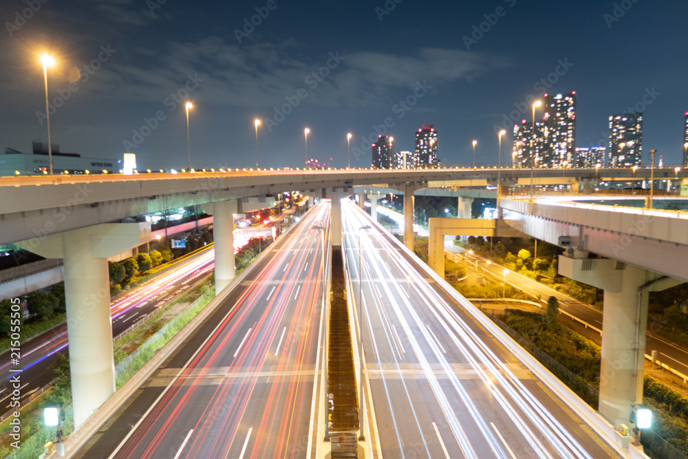 Obraz premium 湾岸高速道路の風景