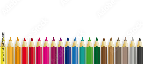 Colored Pencils White Paper Header