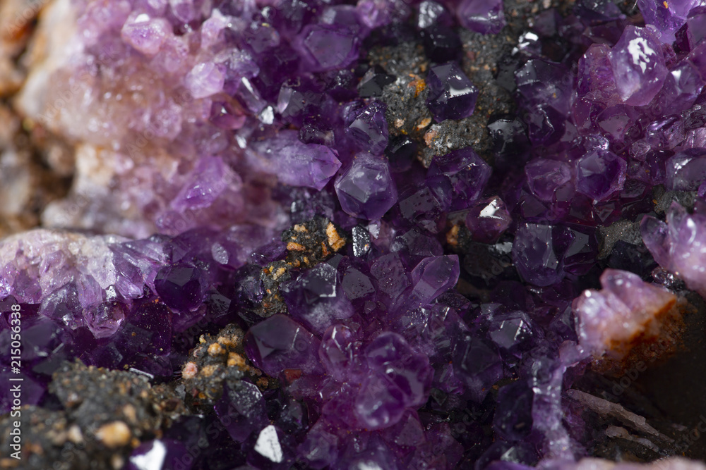 Crystal Stone macro mineral, purple rough amethyst quartz Crystal Stone macro mineral, purple rough amethyst quartz