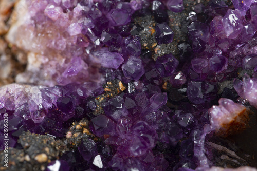 Crystal Stone macro mineral, purple rough amethyst quartz