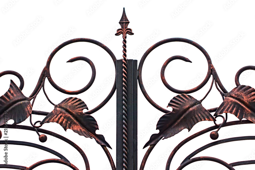 ornate wrought-iron elements of metal gate decoration ornate wrought-iron elements of metal gate decoration