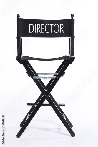 cinema movie director chair stool isolated on white background