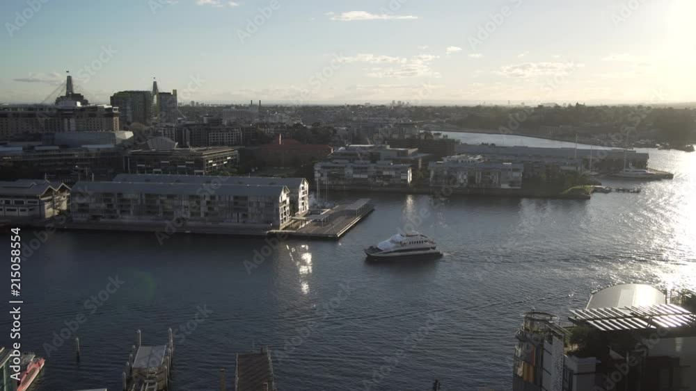 Sydney harbour visible from Barangaroo skyscraper. Sydney harbour visible from Barangaroo skyscraper.