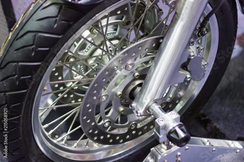 Wallpaper Mural close up - Detail Motorcycle brake disc is part of the motorcycle. Torontodigital.ca