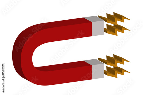 Imanes sobre fondo blanco.