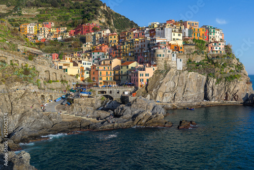 Manarola, one of colorful villages of Cinque Terre, Italy